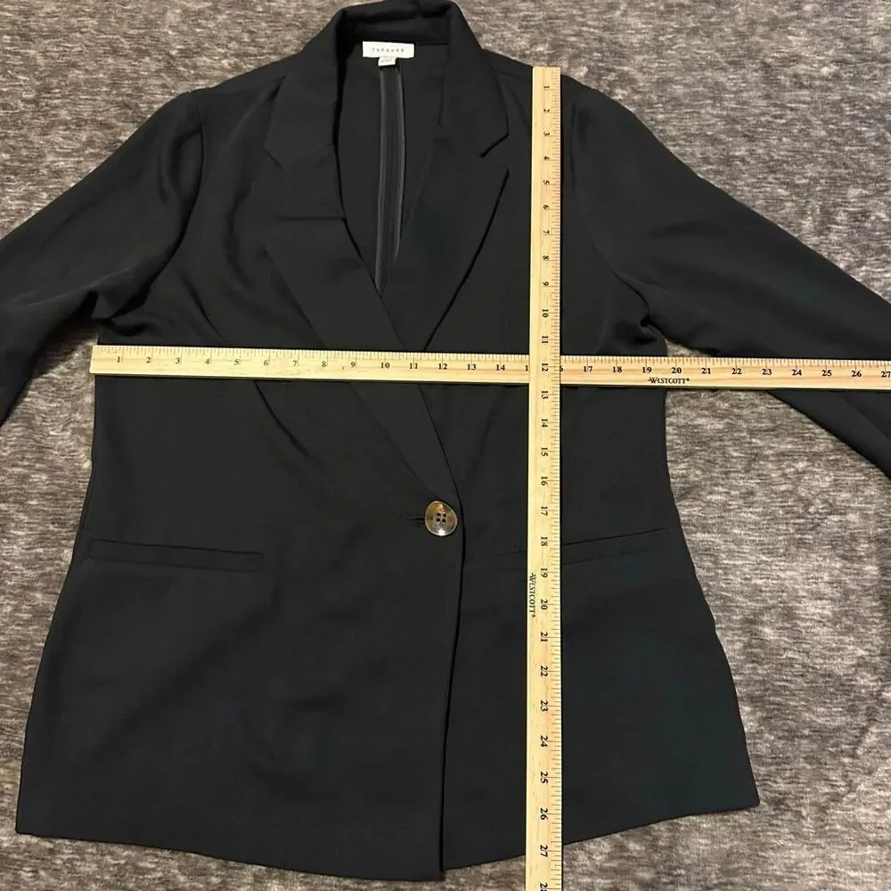 Top Shop Blazer Black | Women Size 8 - Picture 6 of 10